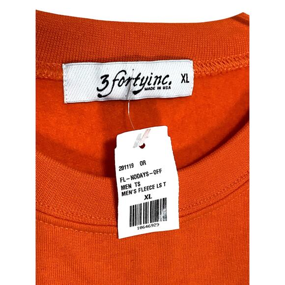 3FortyInc No Days Off Hustle Teddy Bear Sweatshirt Men XL Streetwear Hip Hop NWT - Picture 4 of 4